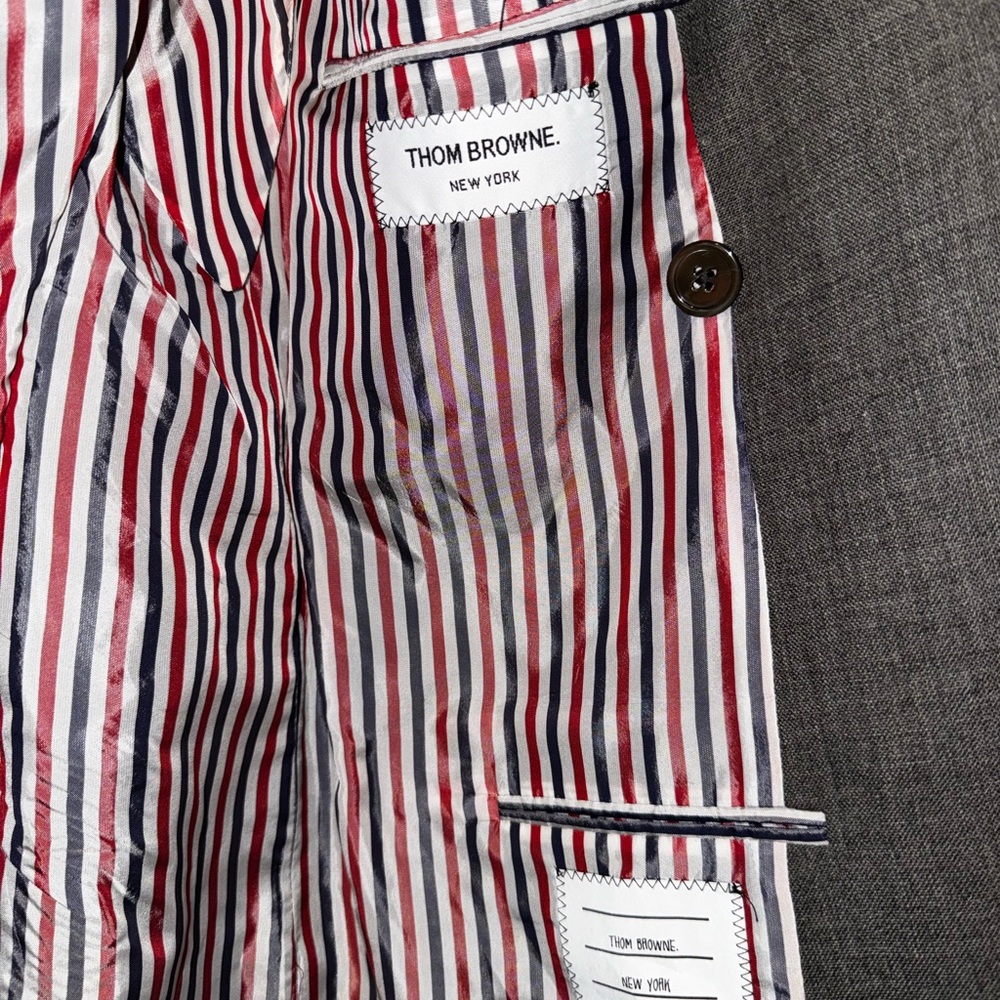 Thom Browne Charcoal Double-Breasted Suit - Picture 3 of 7